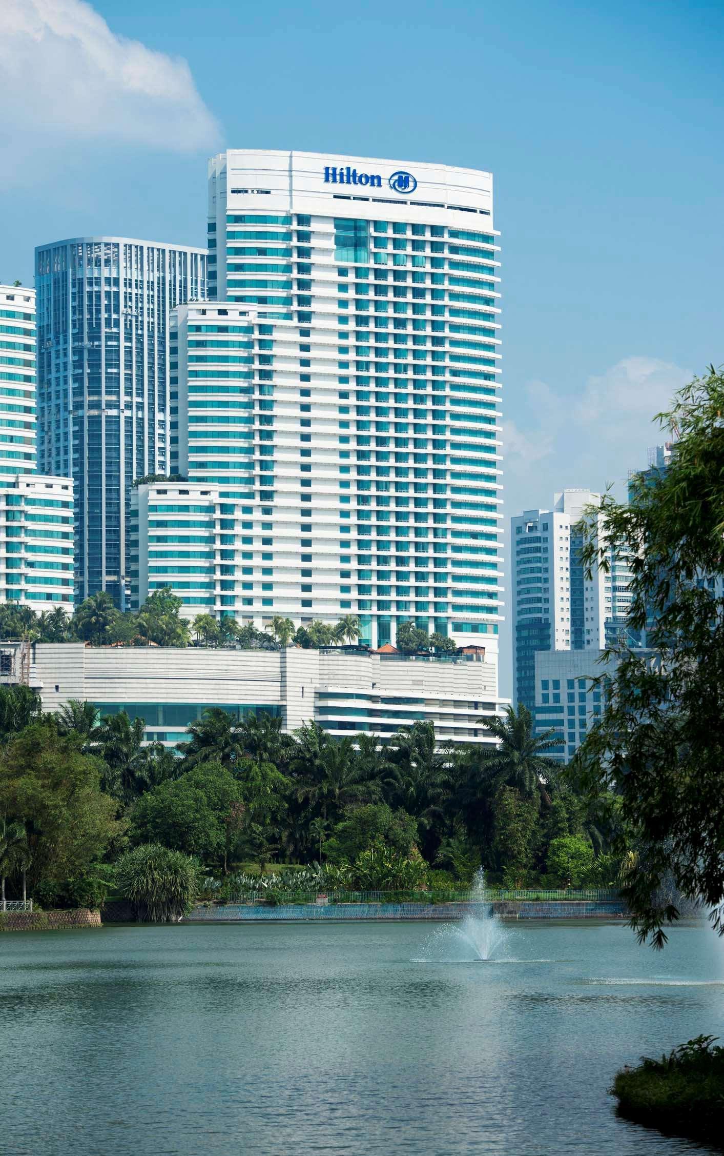 Hilton Kuala Lumpur Hotel Exterior photo The Berlian, one of the first high-rise condominium projects in the city